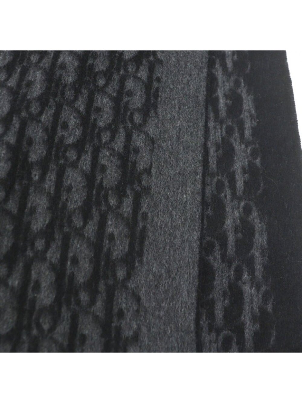 Dior Homme Silk 100% Oblique Logo All Over Pattern Large Shawl Fringe Scarf - Picture 4 of 8